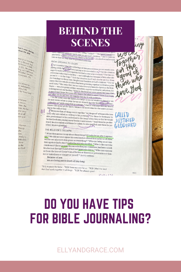 Do you have Tips for Bible Journaling?