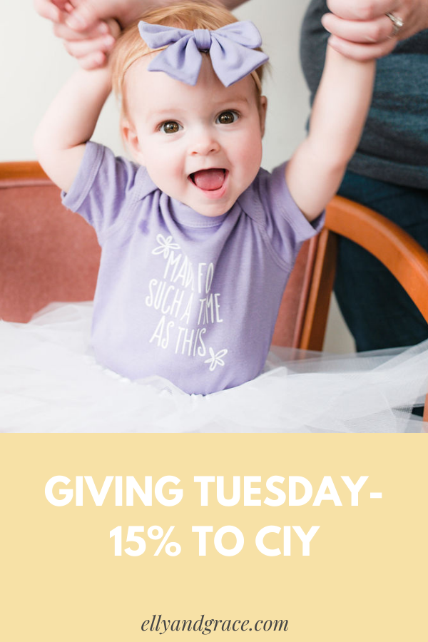 Giving Tuesday- 15% of Sales will go to CIY