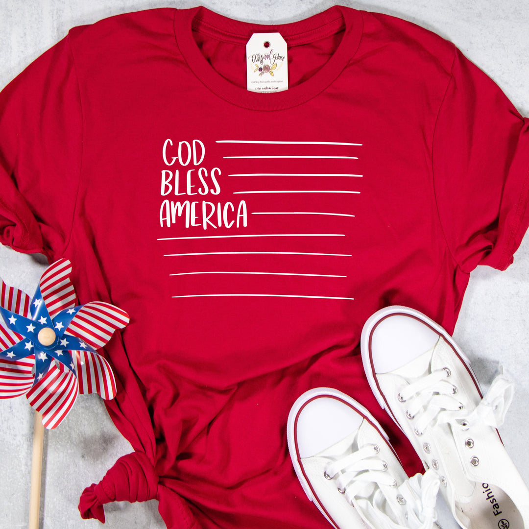 ellyandgrace 202 Free on Orders $75+ - God Bless America Unisex Shirt
