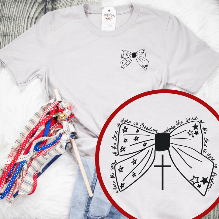 ellyandgrace 3001C Bow Where The Spirit Unisex Shirt