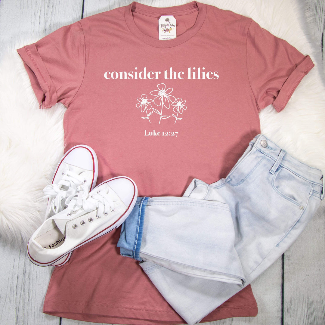 ellyandgrace 3001C Consider the Lilies Unisex Shirt