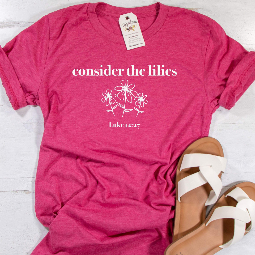 ellyandgrace 3001C Consider the Lilies Unisex Shirt