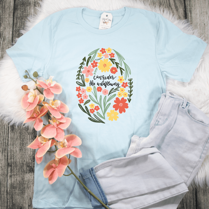 ellyandgrace 3001C Consider The Wildflowers Spring Multicolor Unisex Shirt