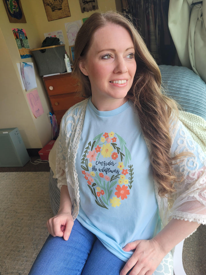 ellyandgrace 3001C Consider The Wildflowers Spring Multicolor Unisex Shirt