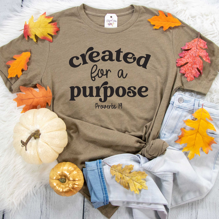 ellyandgrace 3001C Created For a Purpose Fall Unisex Shirt