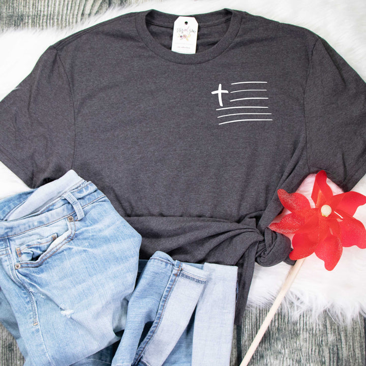 ellyandgrace 3001C Cross Flag Unisex Shirt