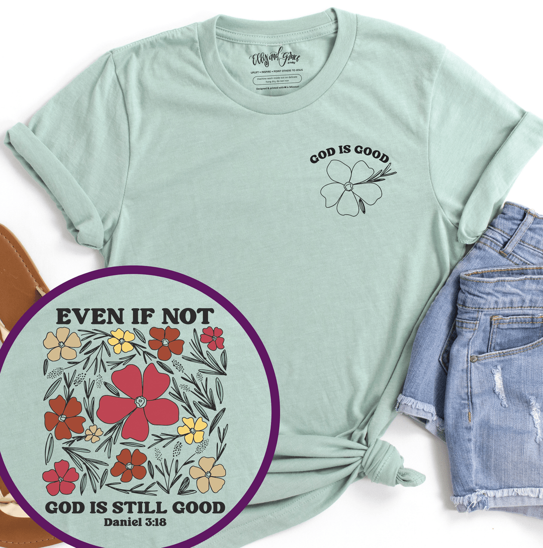 ellyandgrace 3001C Even If Not Floral Multicolor Unisex Shirt