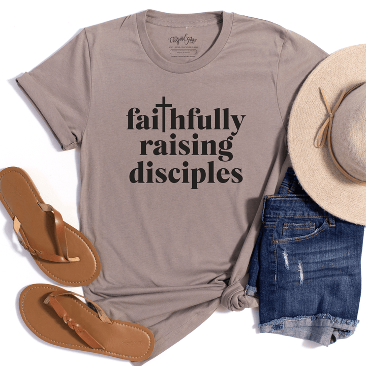 ellyandgrace 3001C Faithfully Raising Disciples Unisex Shirt