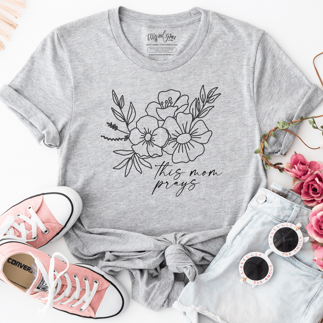 ellyandgrace 3001C Floral Mom Tee Unisex Shirt