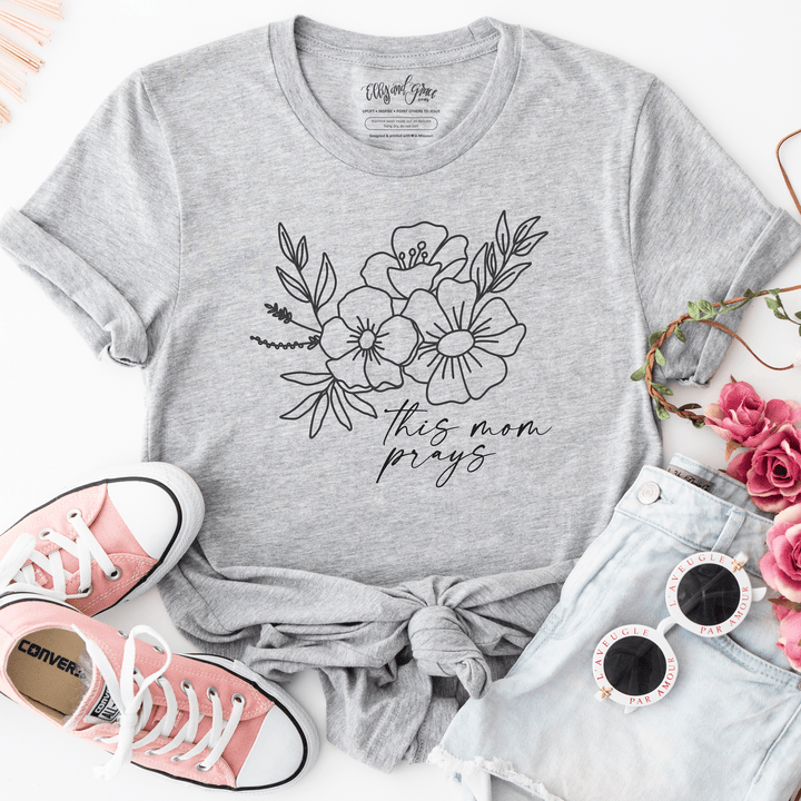 ellyandgrace 3001C Floral Mom Tee Unisex Shirt