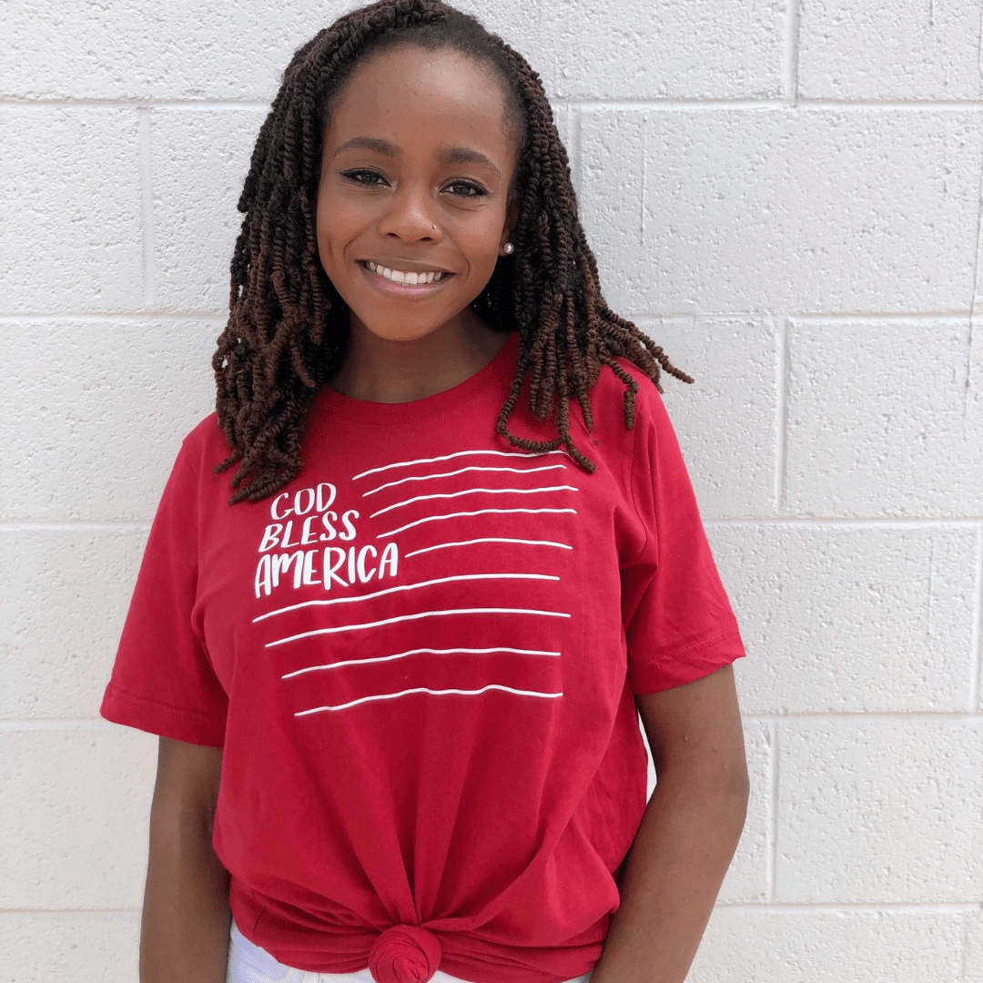 ellyandgrace 3001C God Bless America Unisex Shirt