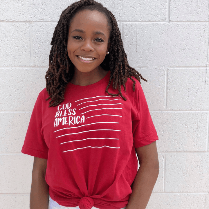 ellyandgrace 3001C God Bless America Unisex Shirt