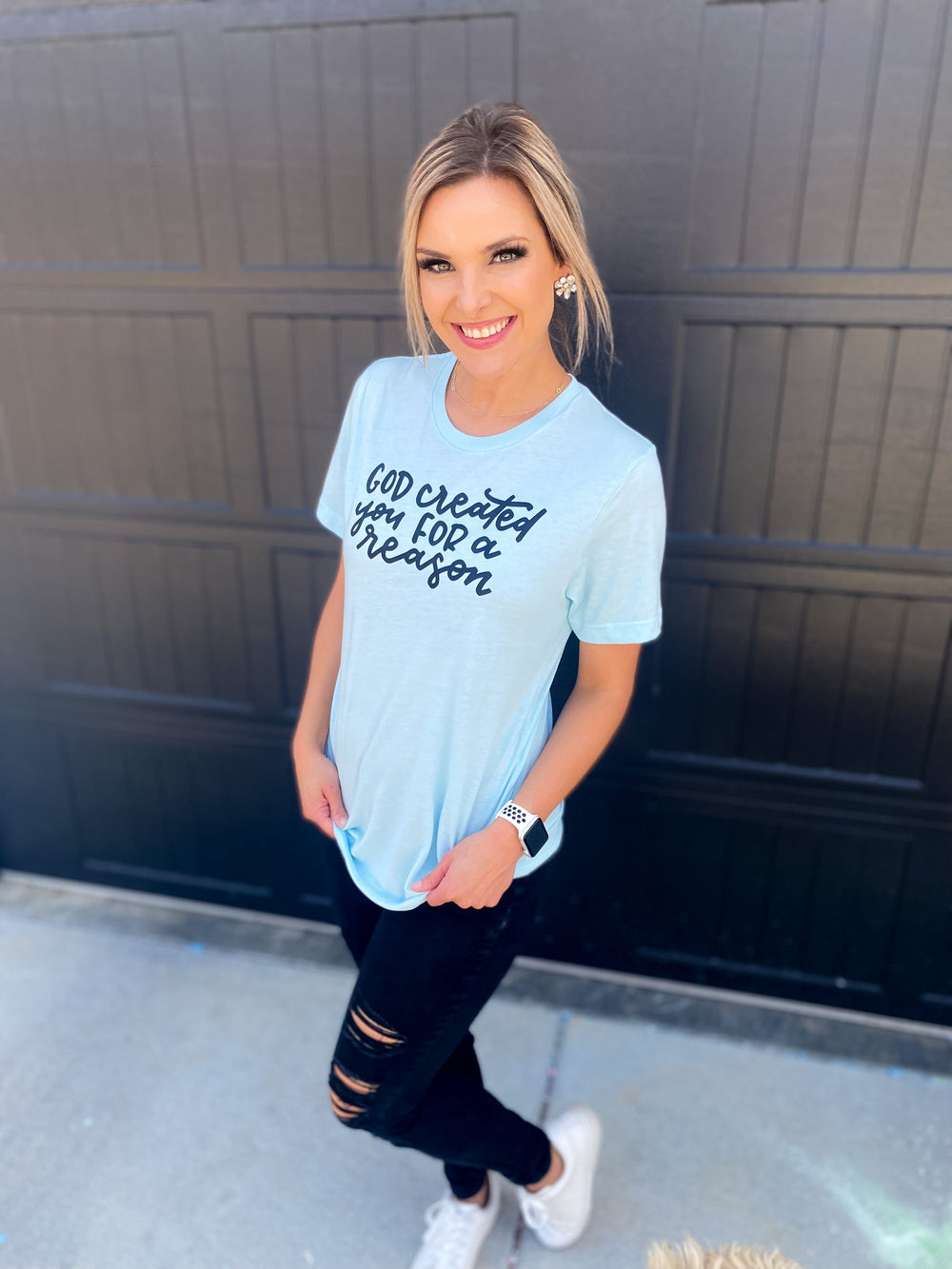 ellyandgrace 3001C God Created You for a Reason Unisex Shirt
