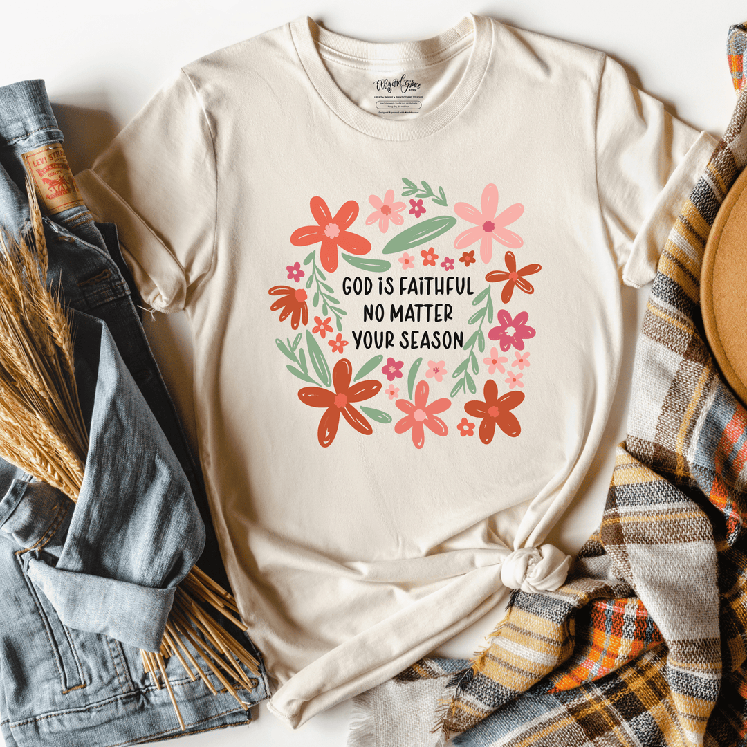 ellyandgrace 3001C God is Faithful Multicolor Unisex Shirt