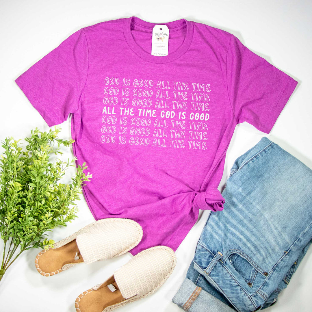 ellyandgrace 3001C God is Good All the Time Unisex Shirt