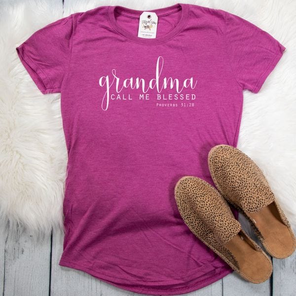 ellyandgrace 3001C Grandma: Call Me Blessed Unisex Shirt