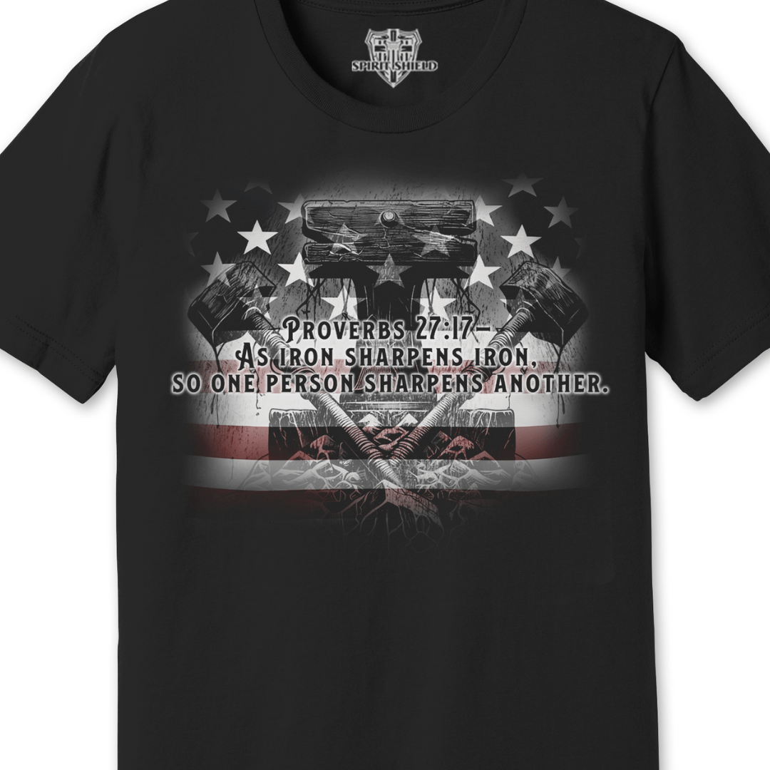 ellyandgrace 3001C Iron Sharpens Iron Men's Multicolor Unisex Shirt