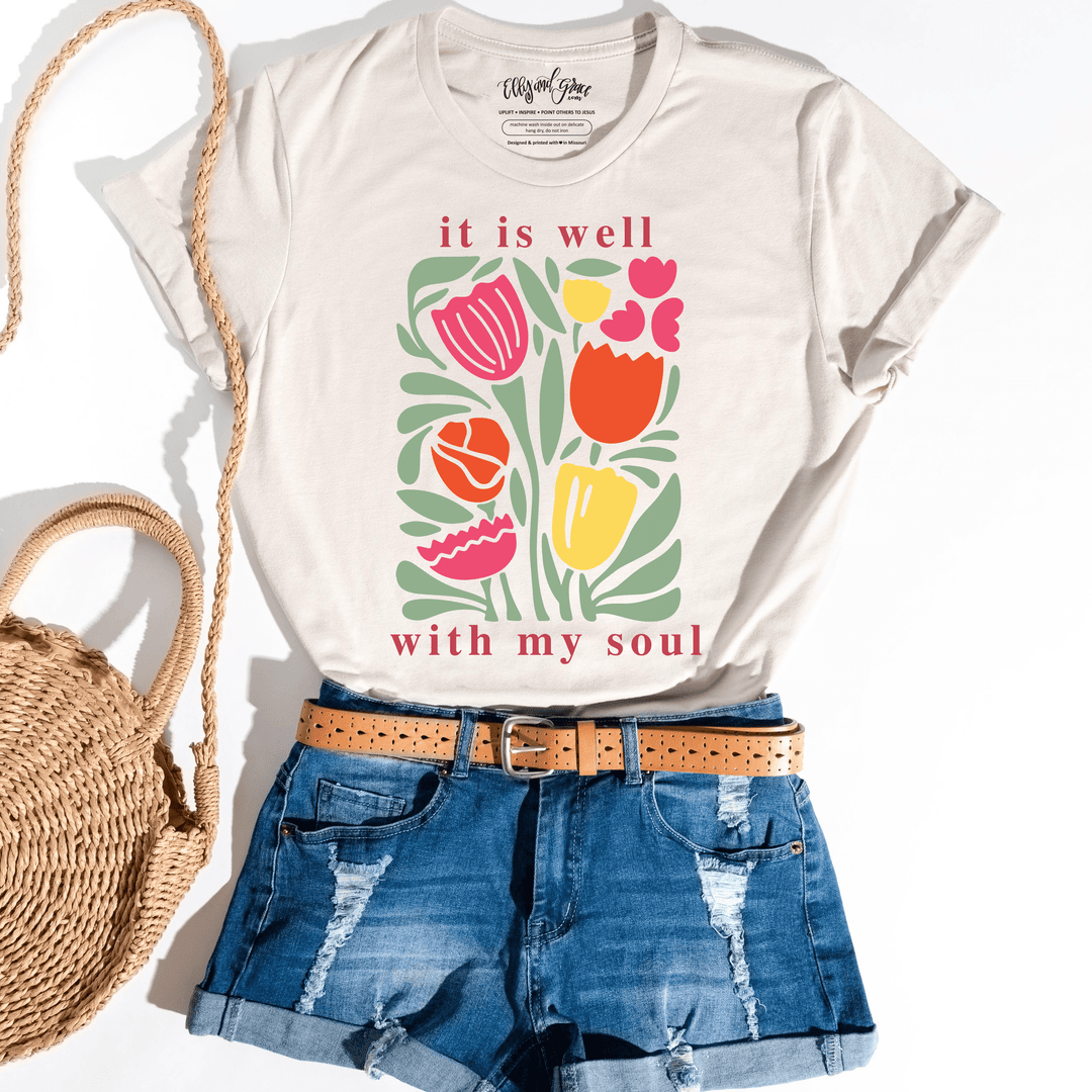 ellyandgrace 3001C It Is Well With My Soul Multicolor Unisex Shirt