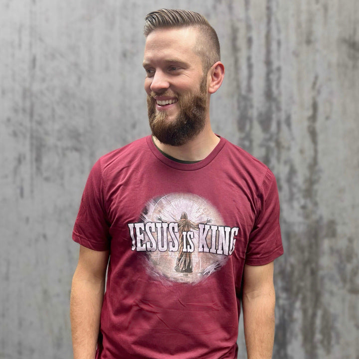 ellyandgrace 3001C Jesus is King Men's Multicolor Unisex Shirt