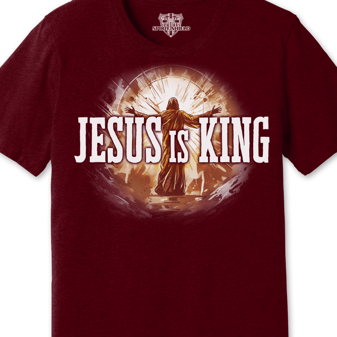 ellyandgrace 3001C Jesus is King Men's Multicolor Unisex Shirt