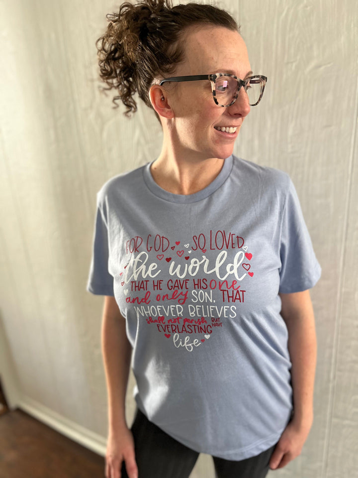 ellyandgrace 3001C John 3:16 Multicolor Unisex Shirt