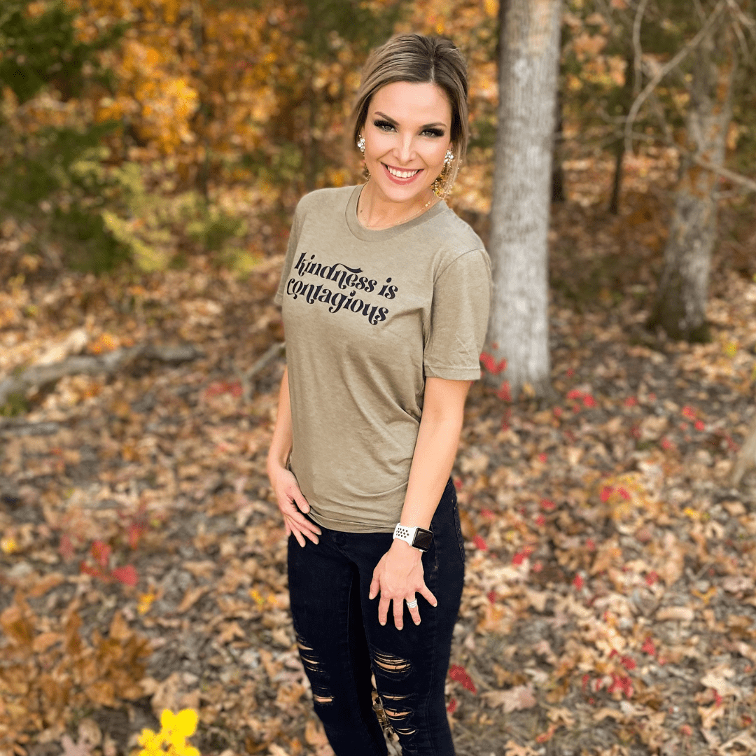 ellyandgrace 3001C Kindness is Contagious Unisex Shirt