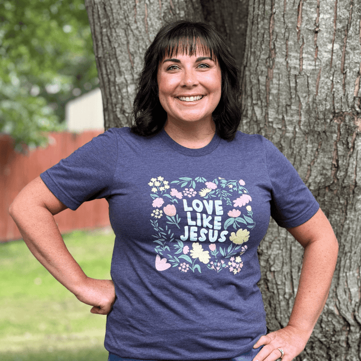 ellyandgrace 3001C Love Like Jesus Multicolor Unisex Shirt