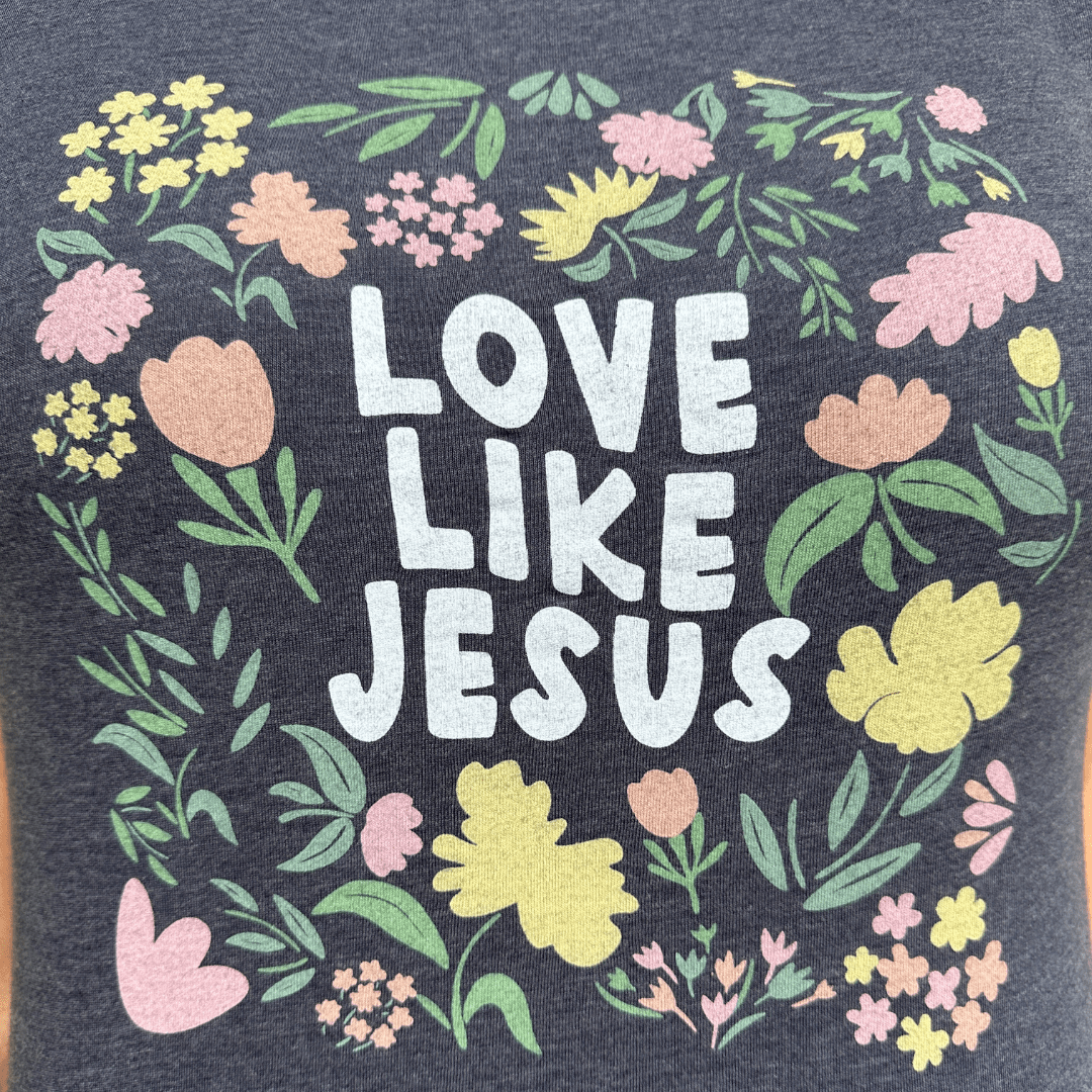 ellyandgrace 3001C Love Like Jesus Multicolor Unisex Shirt