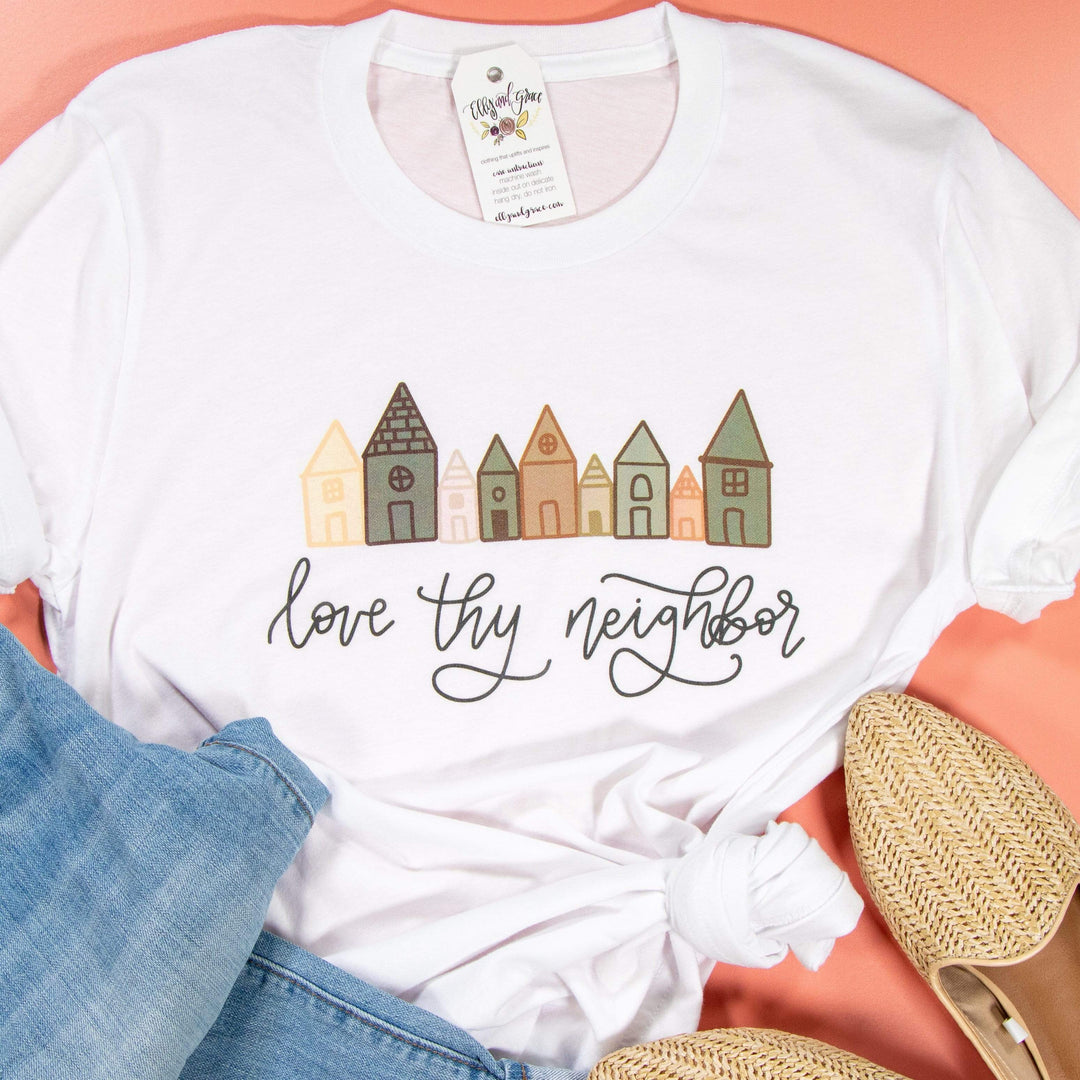 ellyandgrace 3001C Love Thy Neighbor Unisex Shirt