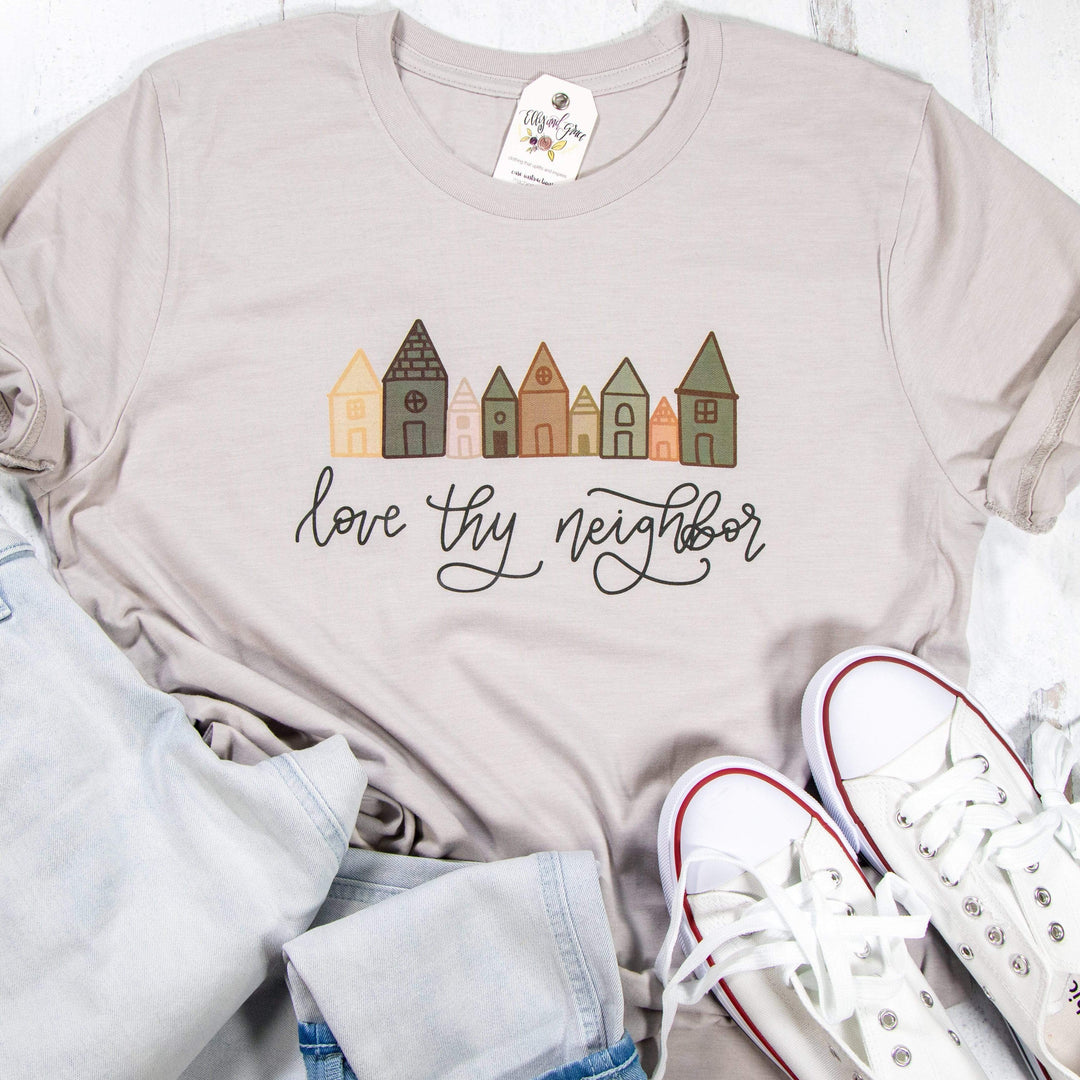 ellyandgrace 3001C Love Thy Neighbor Unisex Shirt