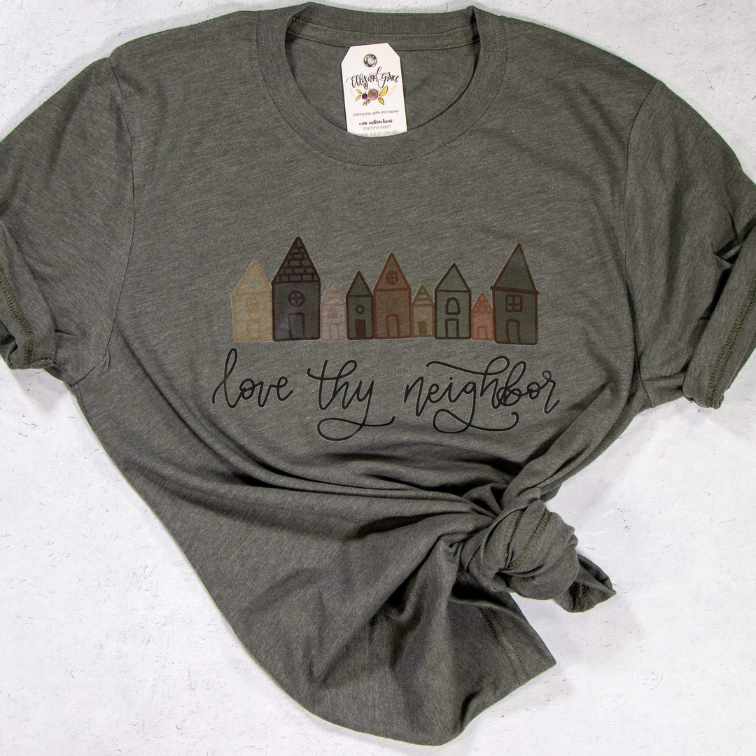 ellyandgrace 3001C Love Thy Neighbor Unisex Shirt