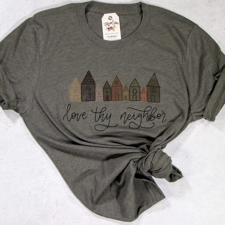 ellyandgrace 3001C Love Thy Neighbor Unisex Shirt