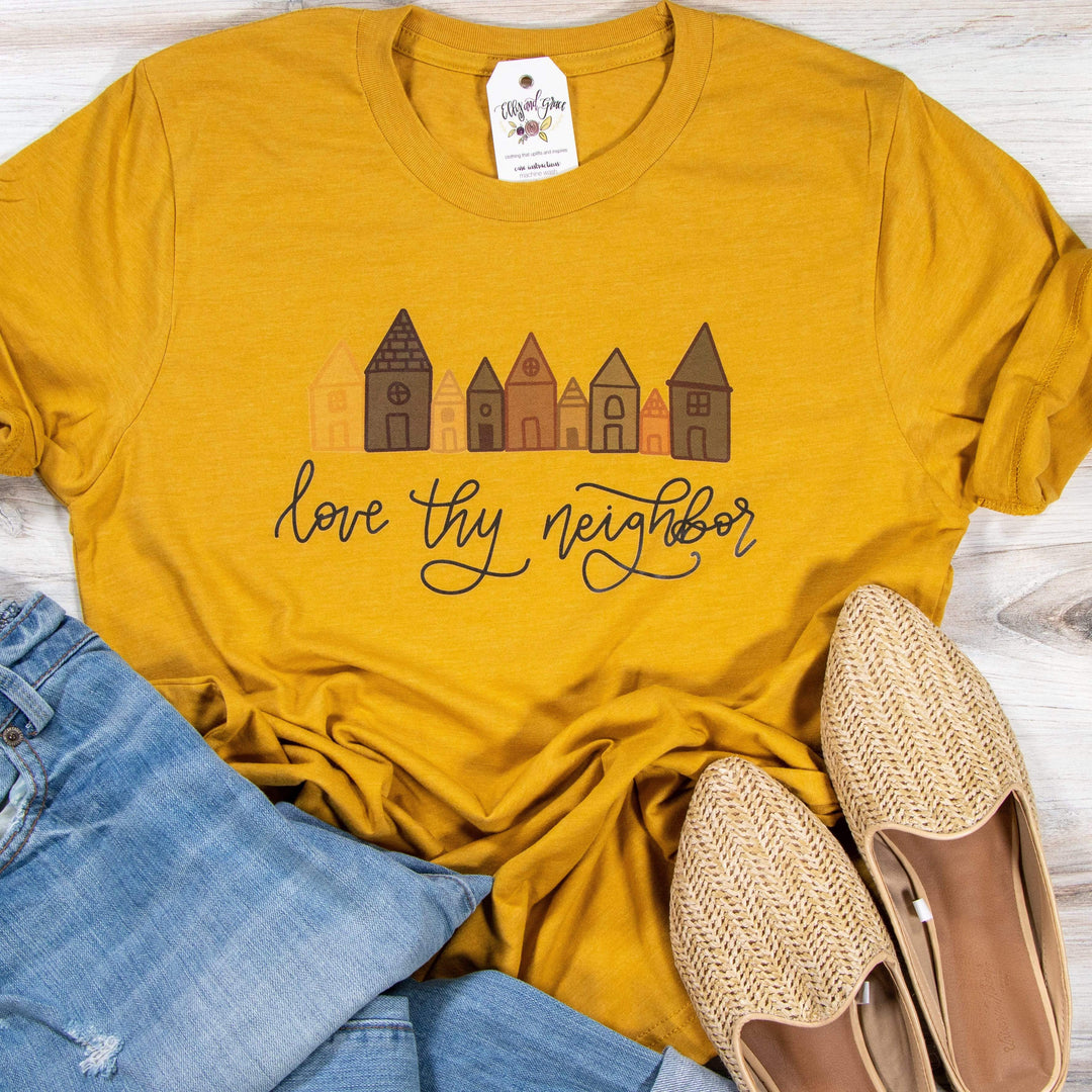 ellyandgrace 3001C Love Thy Neighbor Unisex Shirt