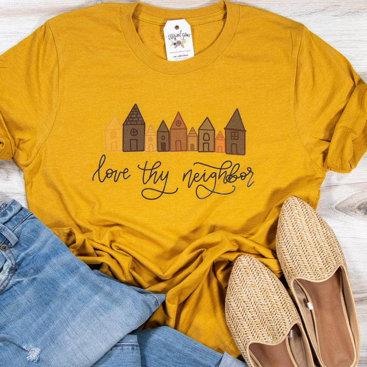 ellyandgrace 3001C Love Thy Neighbor Unisex Shirt