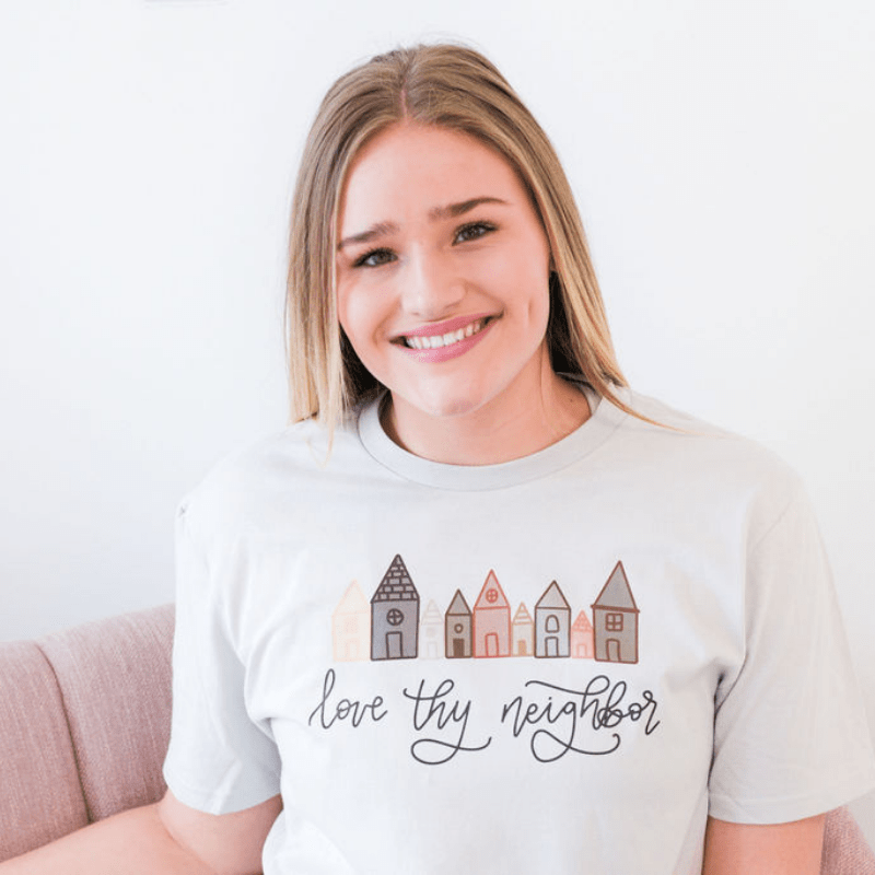 ellyandgrace 3001C Love Thy Neighbor Unisex Shirt