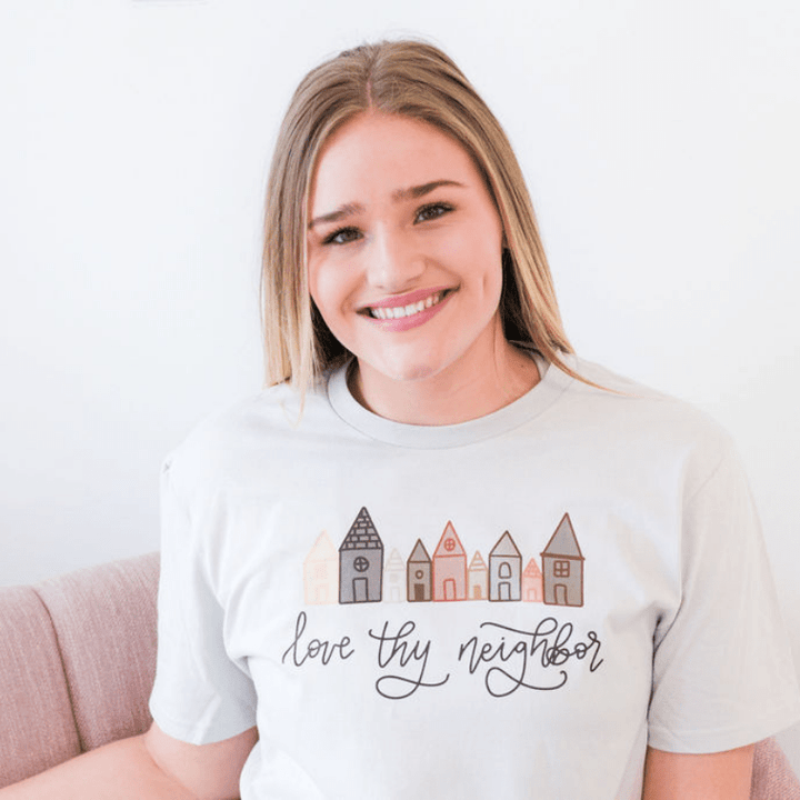 ellyandgrace 3001C Love Thy Neighbor Unisex Shirt