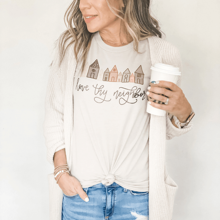 ellyandgrace 3001C Love Thy Neighbor Unisex Shirt