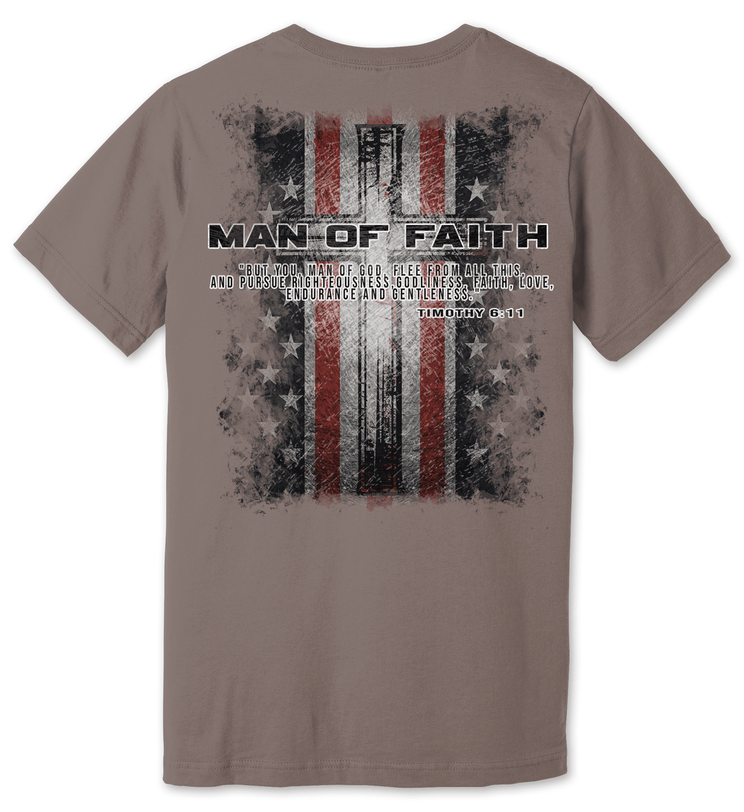 ellyandgrace 3001C Man of Faith Men's Multicolor Unisex Shirt