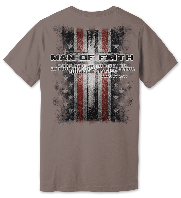 ellyandgrace 3001C Man of Faith Men's Multicolor Unisex Shirt