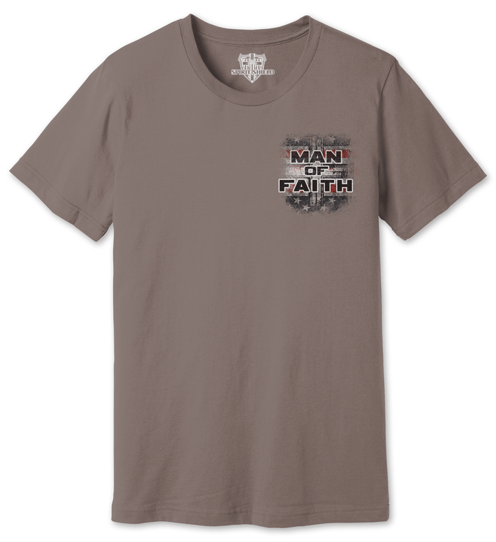 ellyandgrace 3001C Man of Faith Men's Multicolor Unisex Shirt