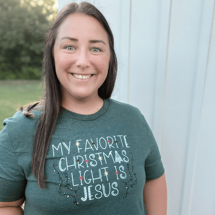 ellyandgrace 3001C My Favorite Christmas Light is Jesus Multicolor Unisex Shirt
