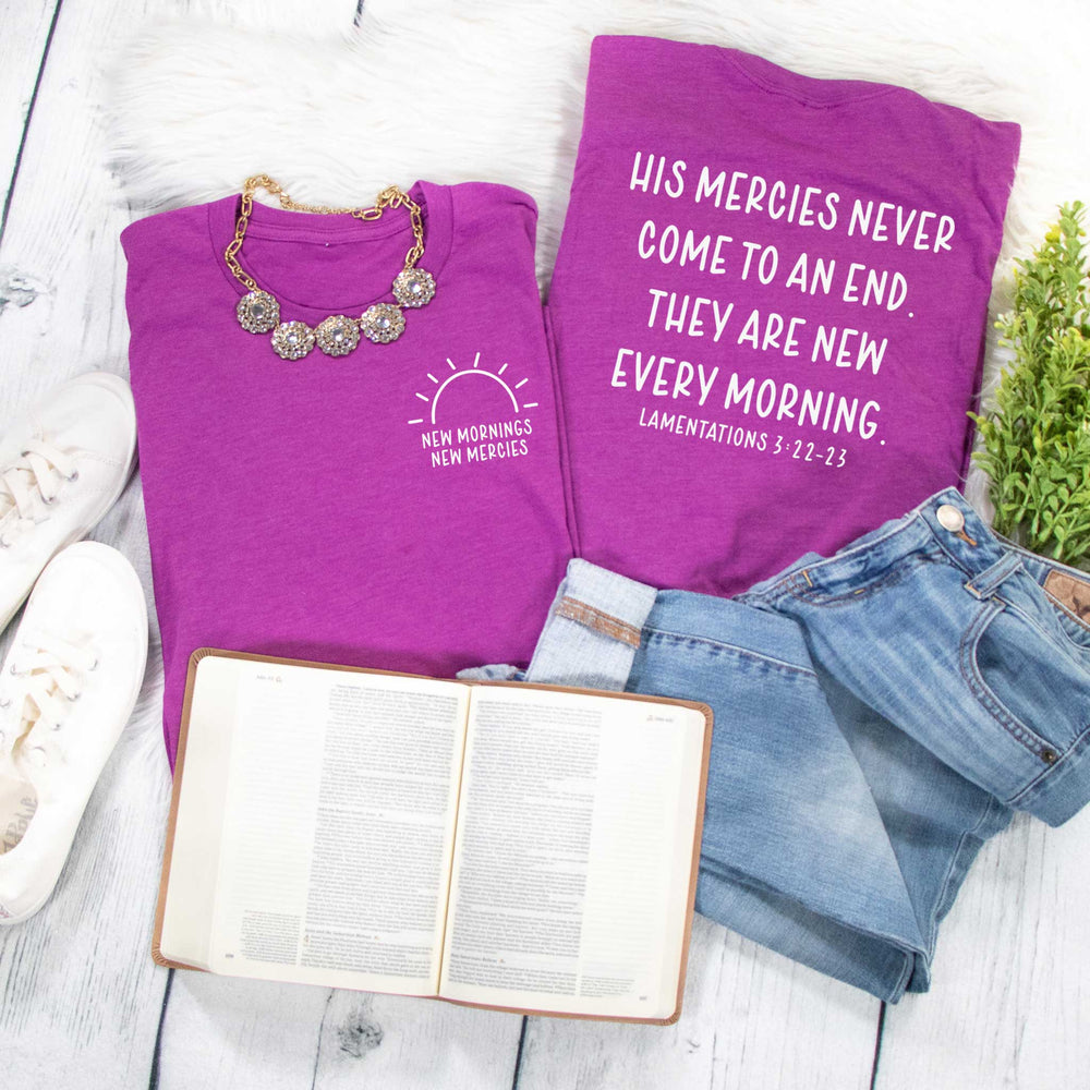 ellyandgrace 3001C New Mornings New Mercies Unisex Shirt