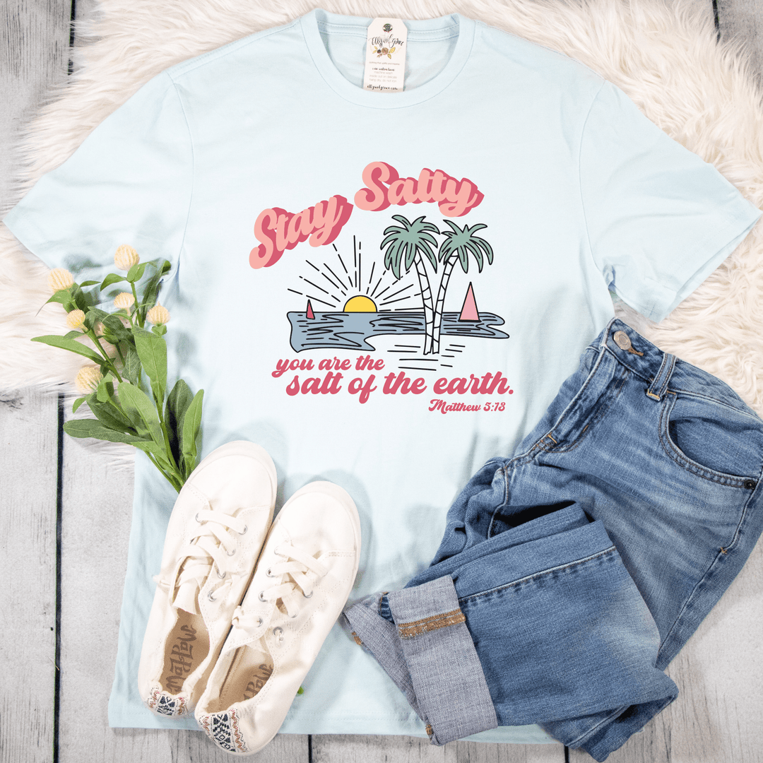 ellyandgrace 3001C Stay Salty Multicolor Unisex Shirt