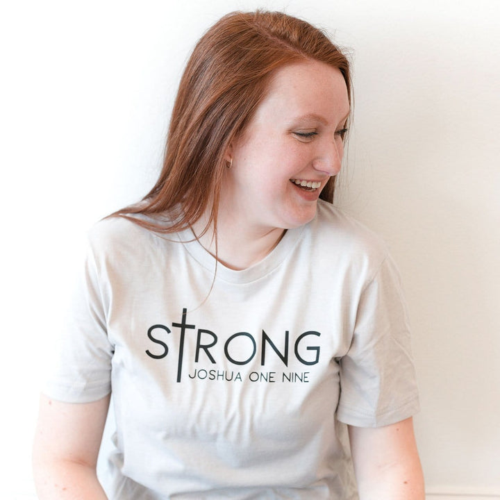ellyandgrace 3001C sTrong Joshua 1:9 Unisex Shirt
