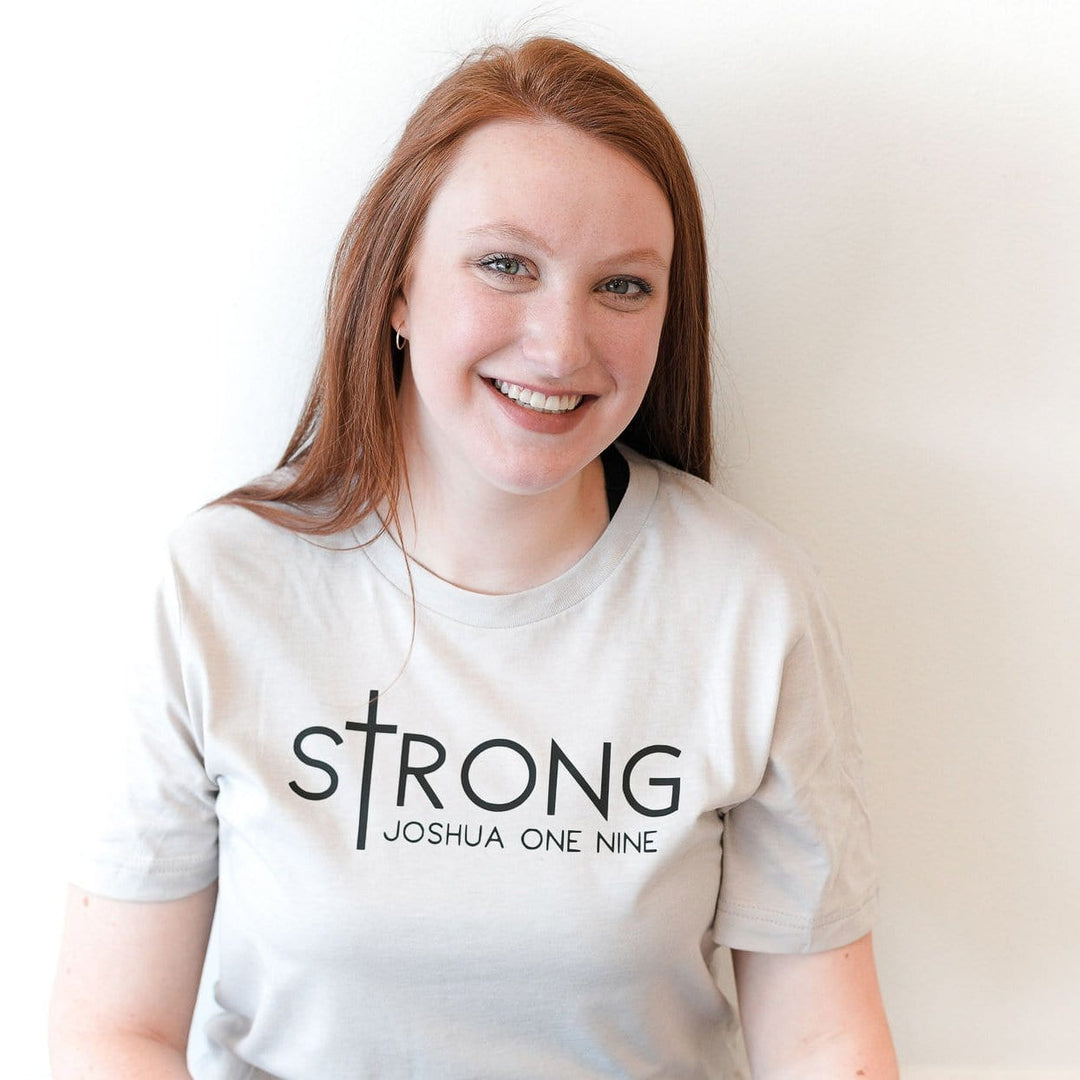 ellyandgrace 3001C sTrong Joshua 1:9 Unisex Shirt