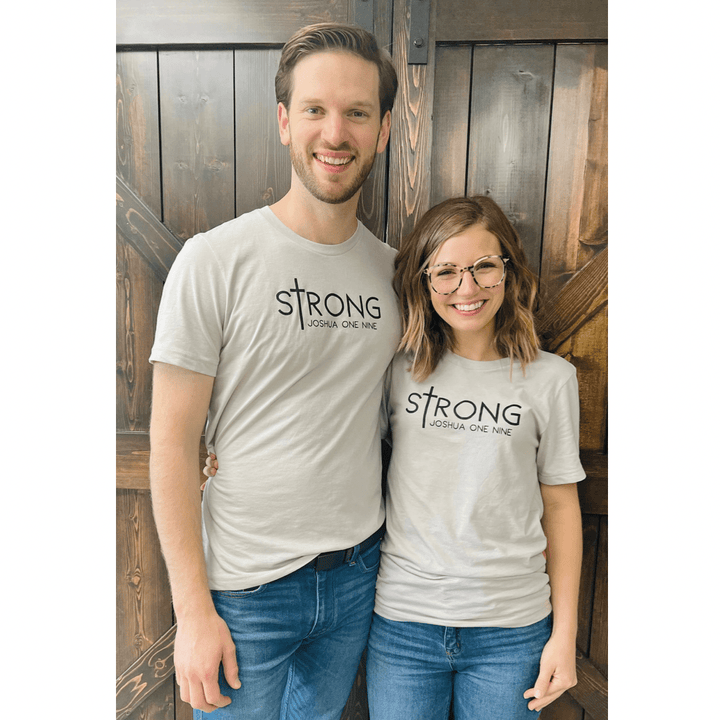 ellyandgrace 3001C sTrong Joshua 1:9 Unisex Shirt