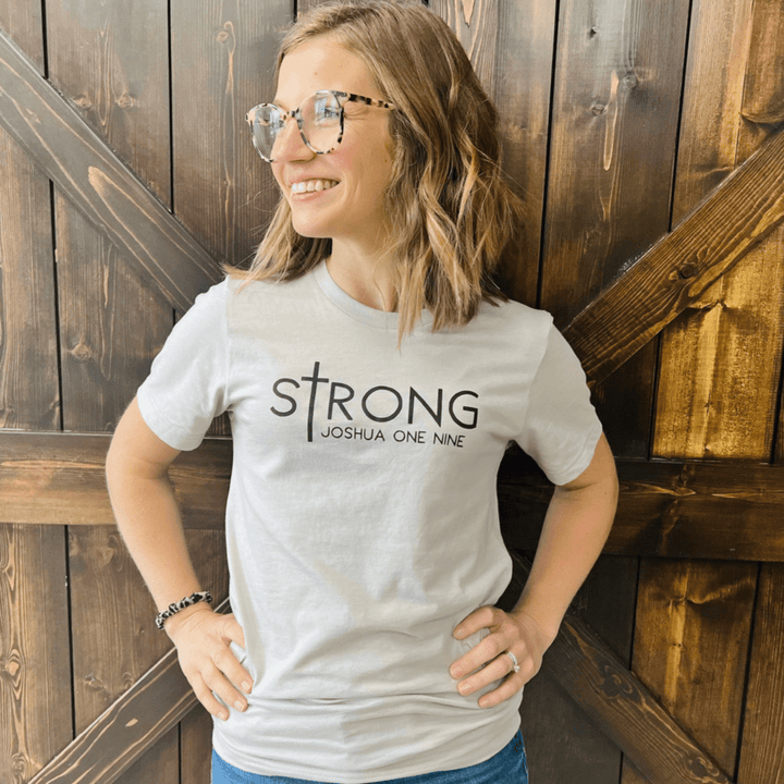 ellyandgrace 3001C sTrong Joshua 1:9 Unisex Shirt