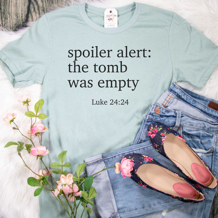 ellyandgrace 3001C Unisex XS / Heather Dusty Blue Spoiler Alert: The Tomb was Empty® Unisex Shirt