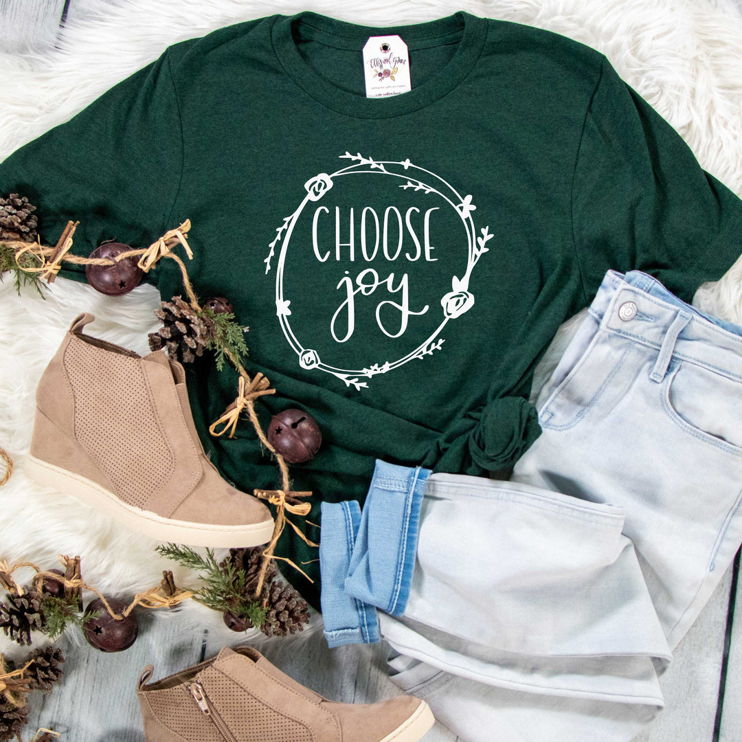 ellyandgrace 3001C Unisex XS / Heather Emerald Choose Joy Unisex Shirt