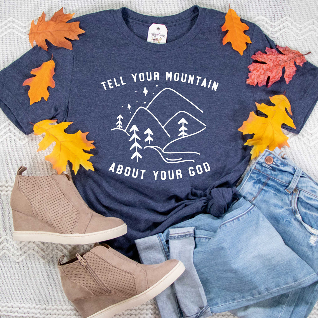 ellyandgrace 3001C Unisex XS / Heather Navy Tell Your Mountain Unisex Shirt